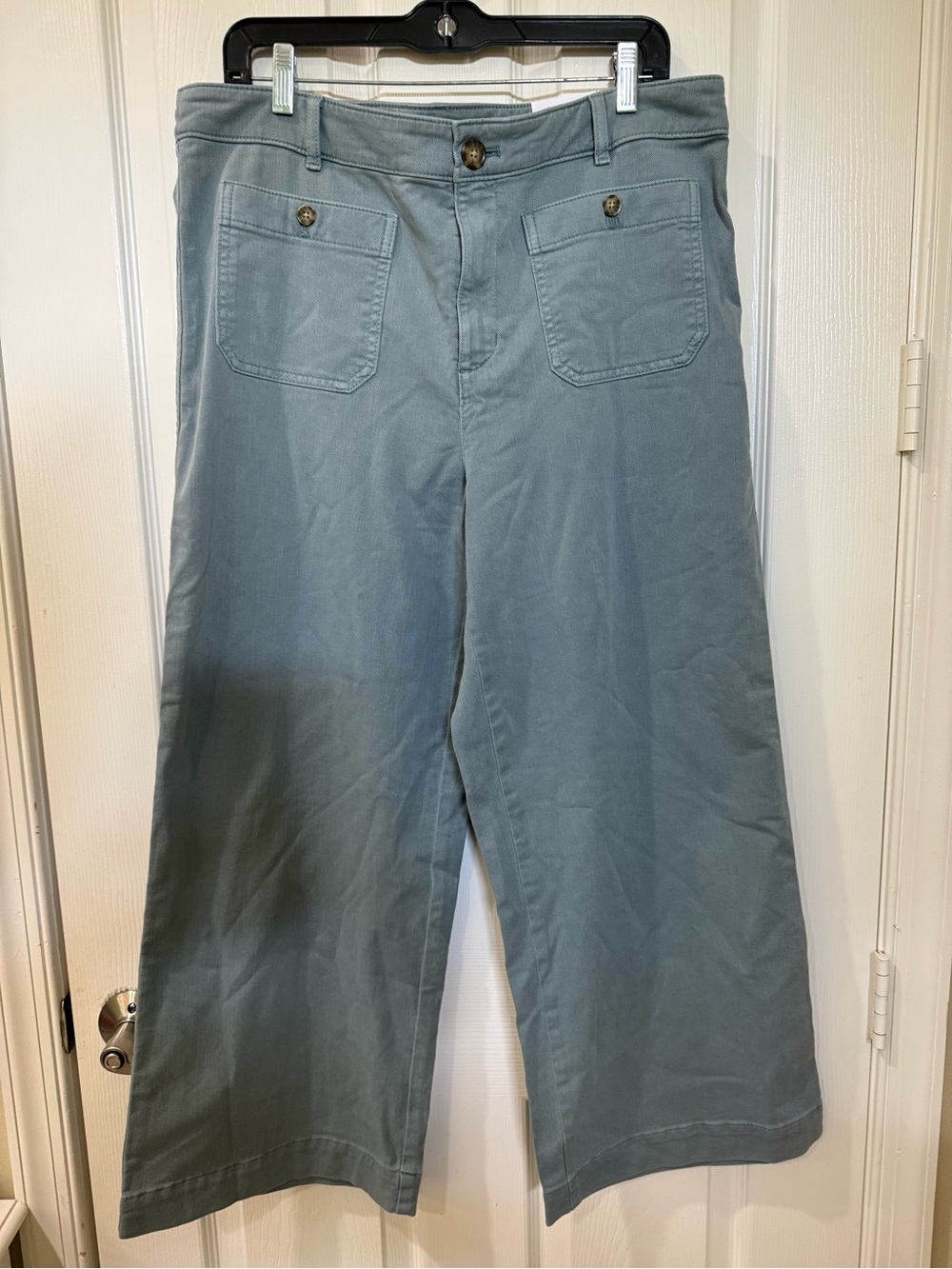 Women’s relaxed Wide-Leg Pants in Slate Blue